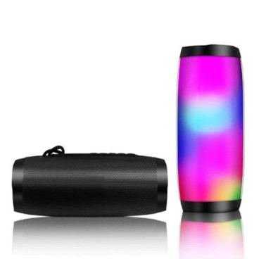 Boxa stereo Bluetooth, portabila, lumina ambientala multicolora