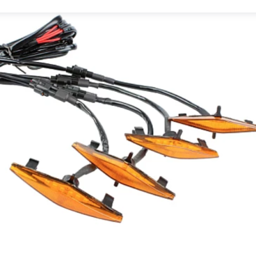 Set 4 lumini de zi si gabarit F3 pentru auto sau autocamioane montaj pe grila 12V/24V