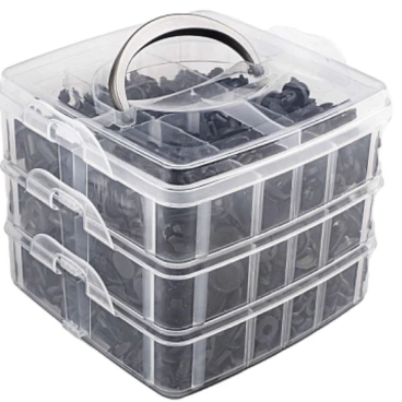Set 620 piese cleme clipsuri si pini fixare auto plastic