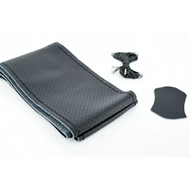 Husa volan Neagra cu ac si ata imitatie piele