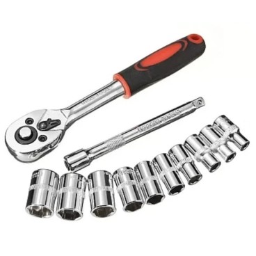 RIB chei tubulare 12 piese 1/4 cu cheie clichet otel crom vanadiu 4-13 mm