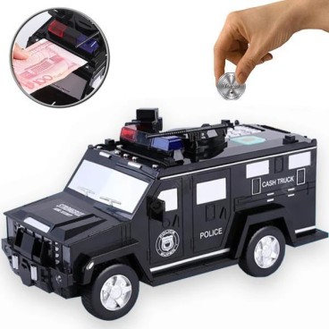 Pusculita electronica tip Masina de Politie Blindata, cu PIN si Lumini